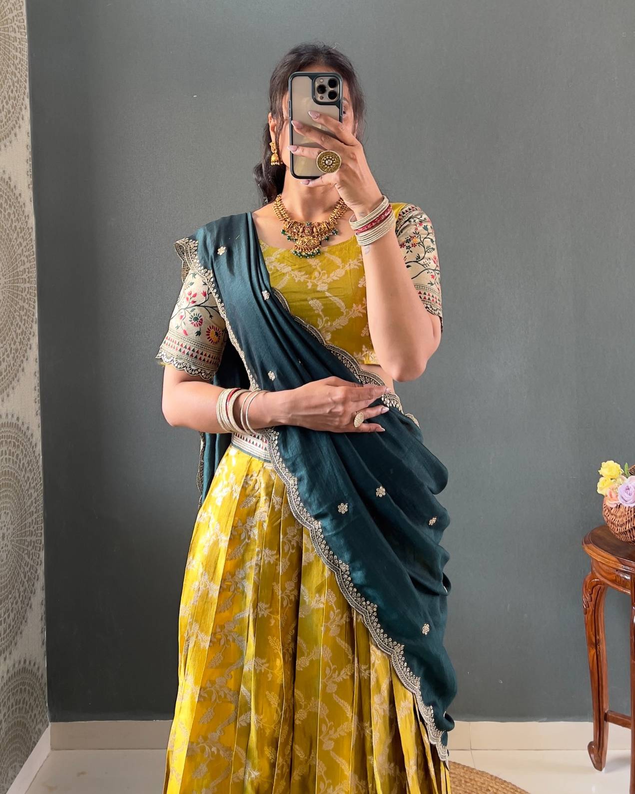 Paithani Tissue Silk Lehanga