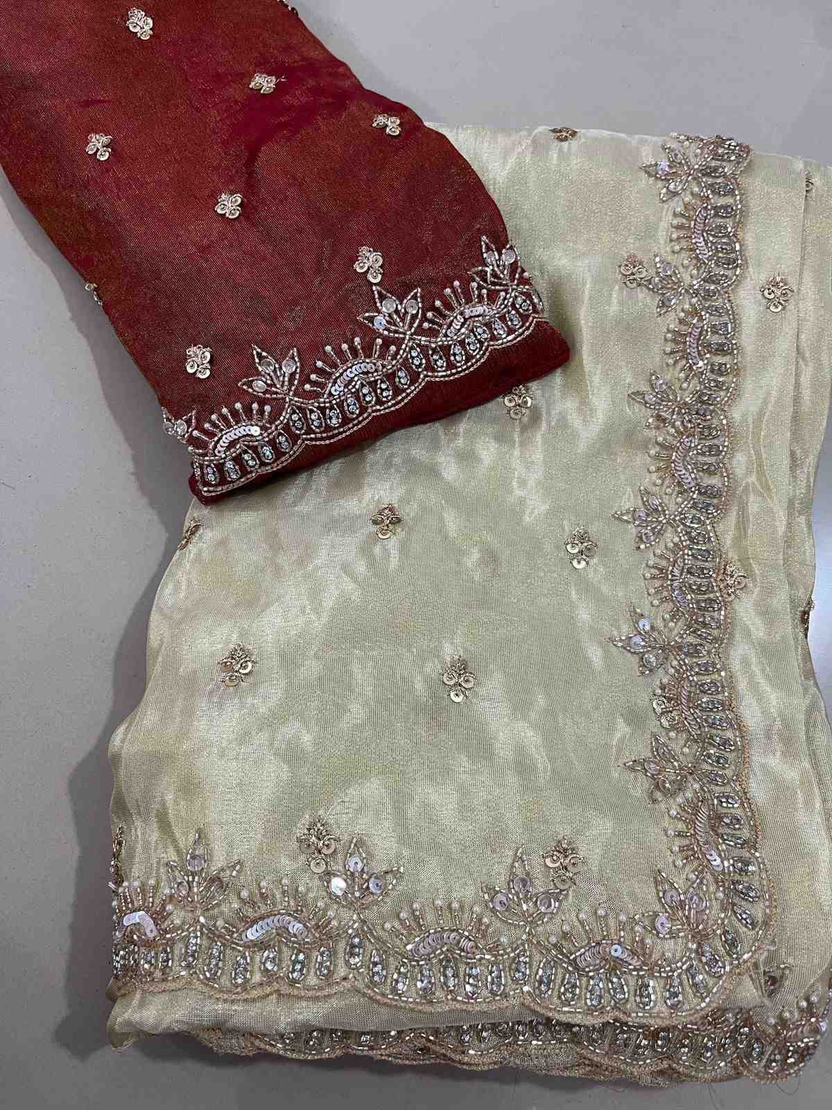 Handwork Tissue Silk Saree