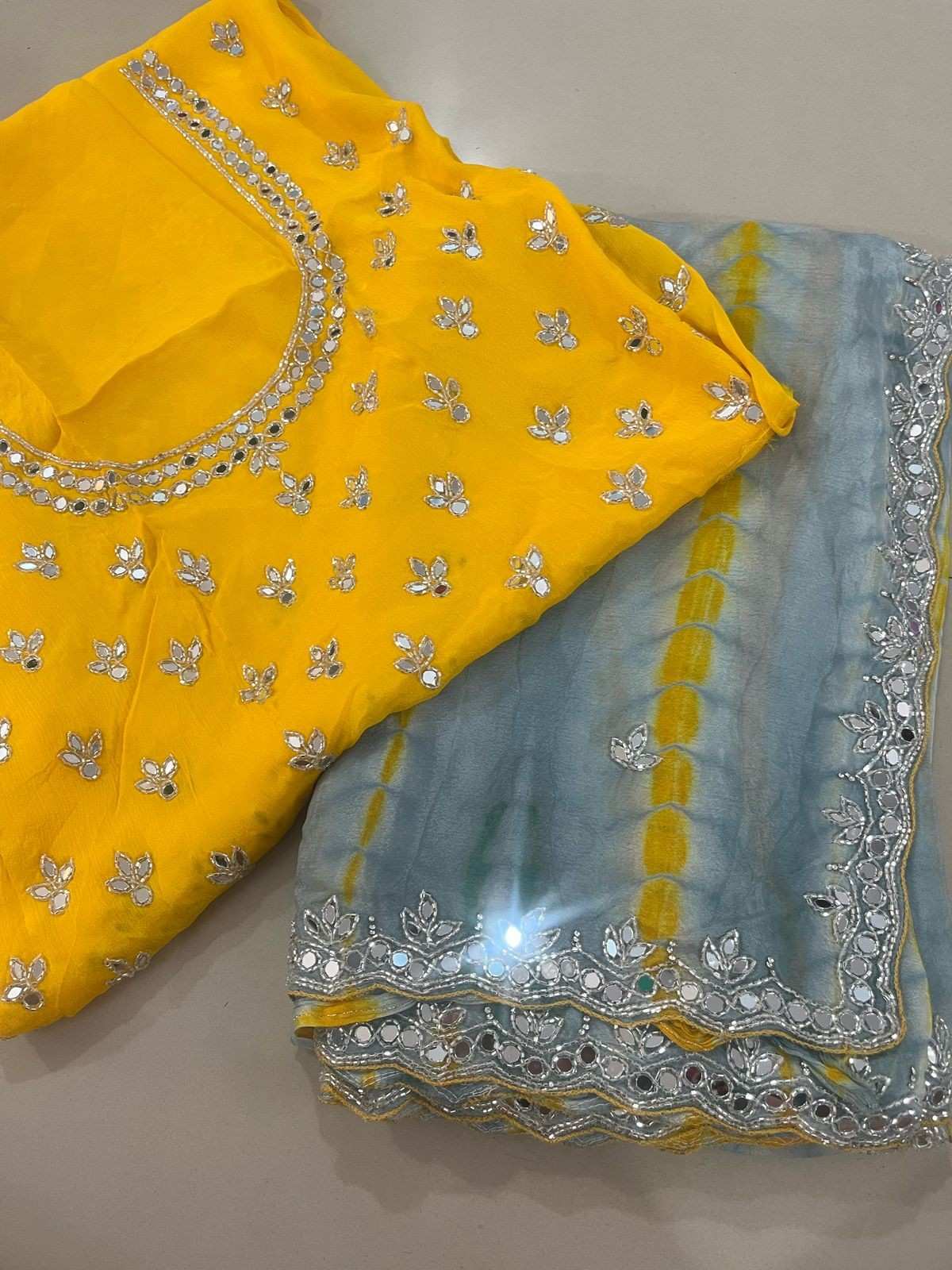 Cutwork Chinnon Silk Sarees