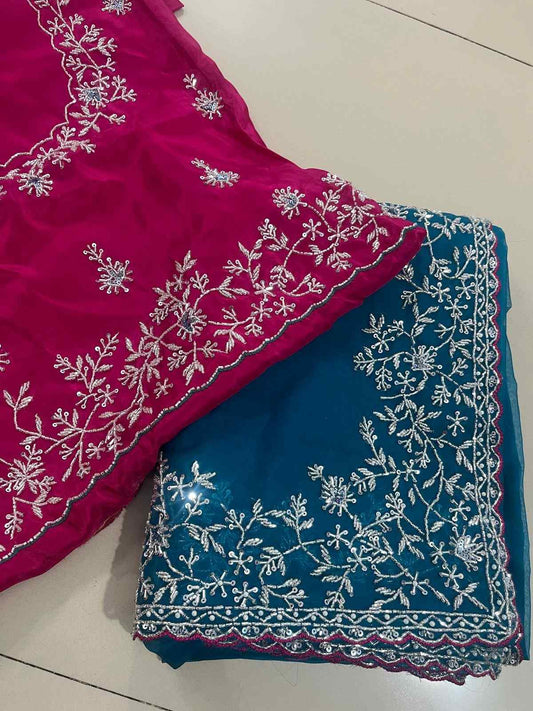 Handwork Organza Silk Saree