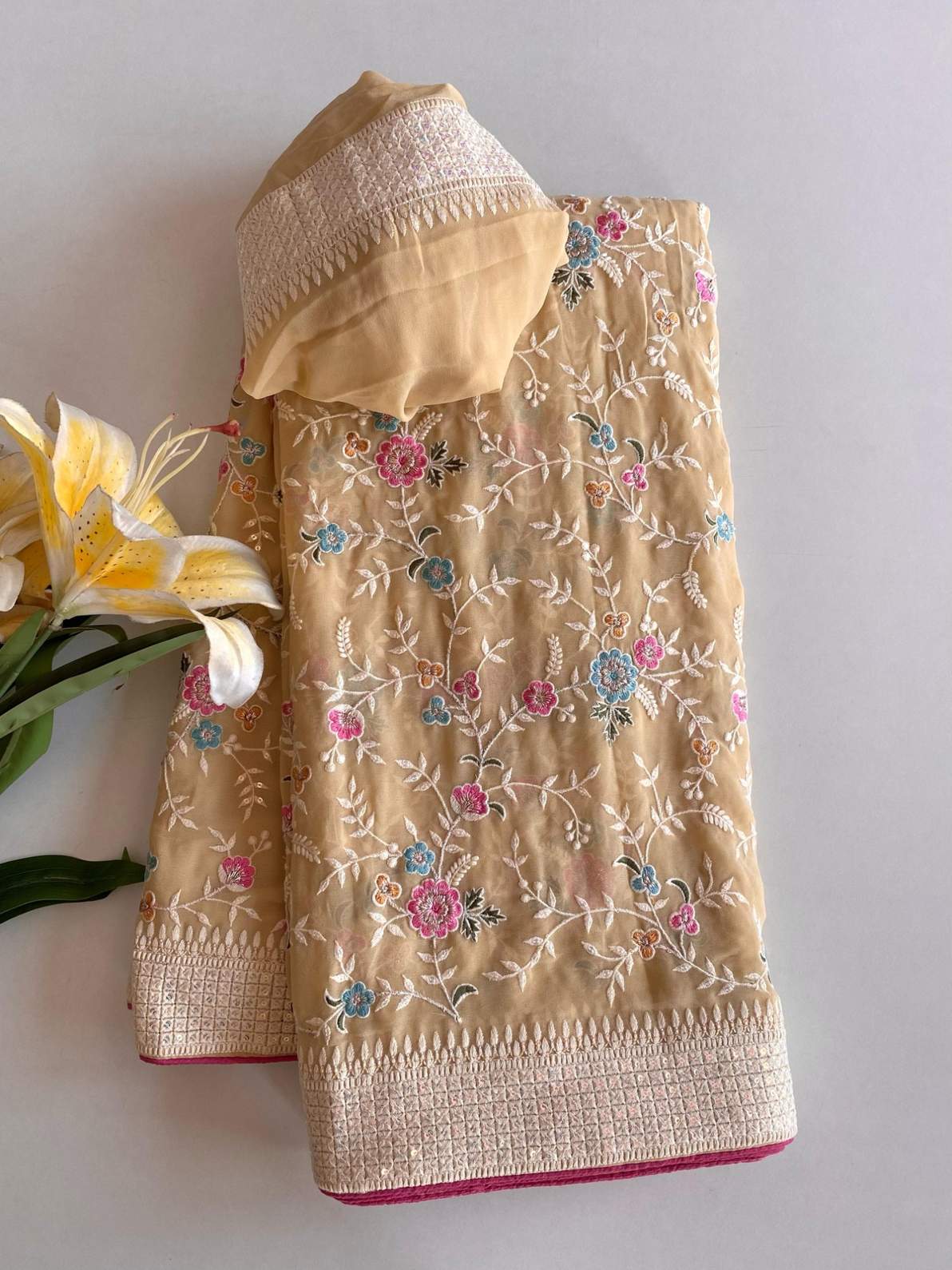 Viscose Georgette Sarees