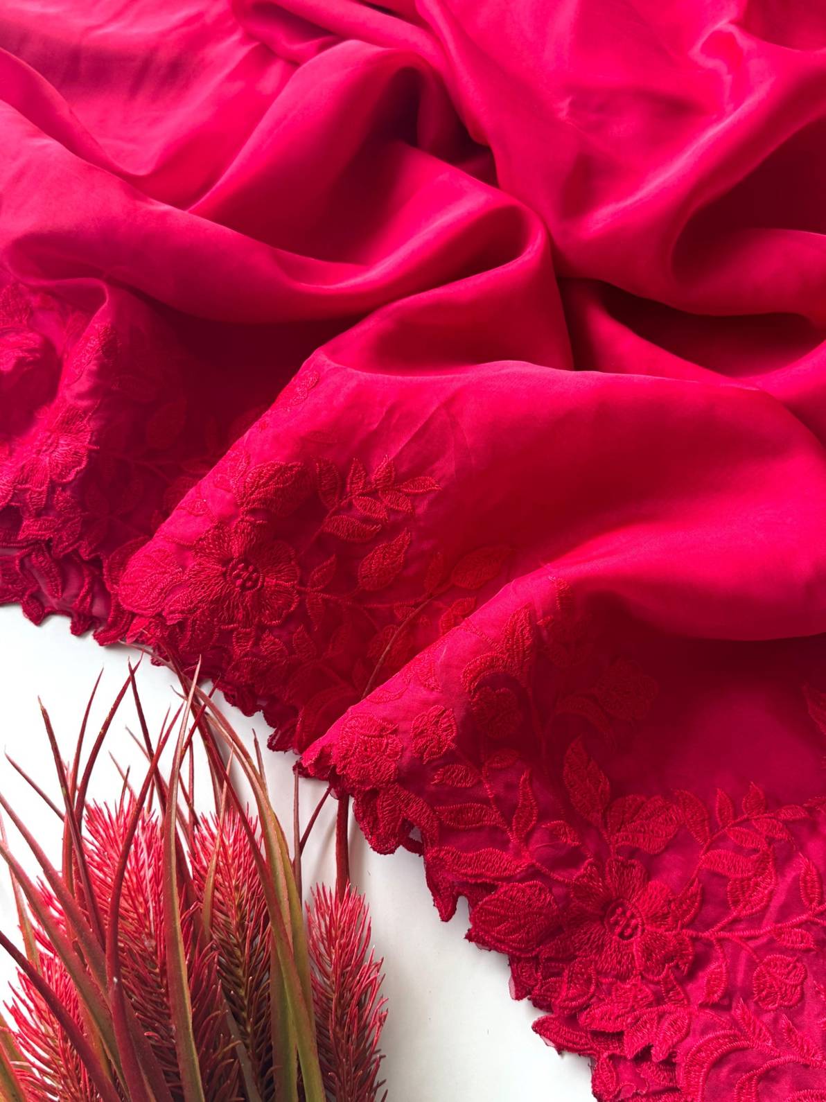 Multi Thread Organza Sarees