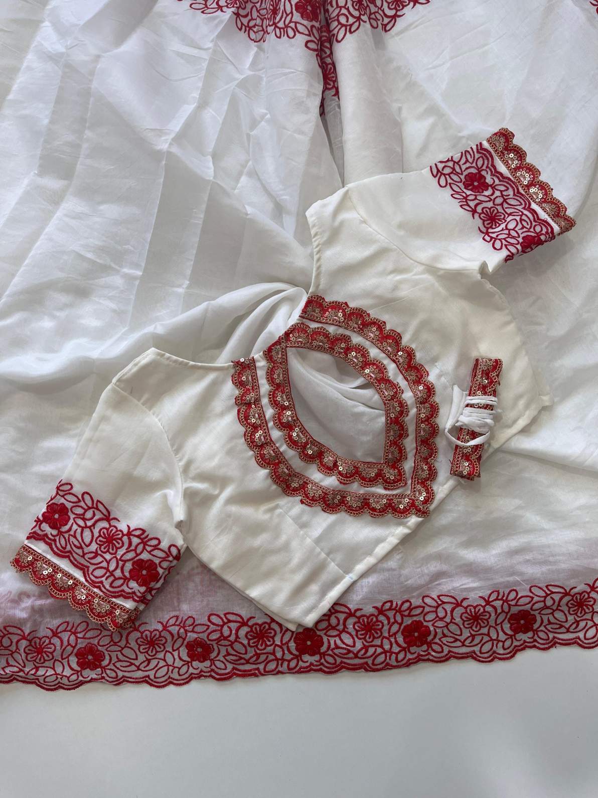Embroidery Chanderi Cotton Saree