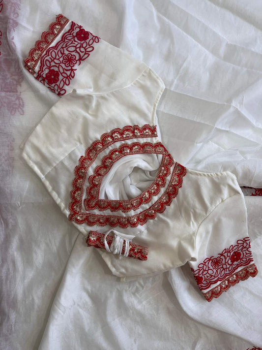 Embroidery Chanderi Cotton Saree