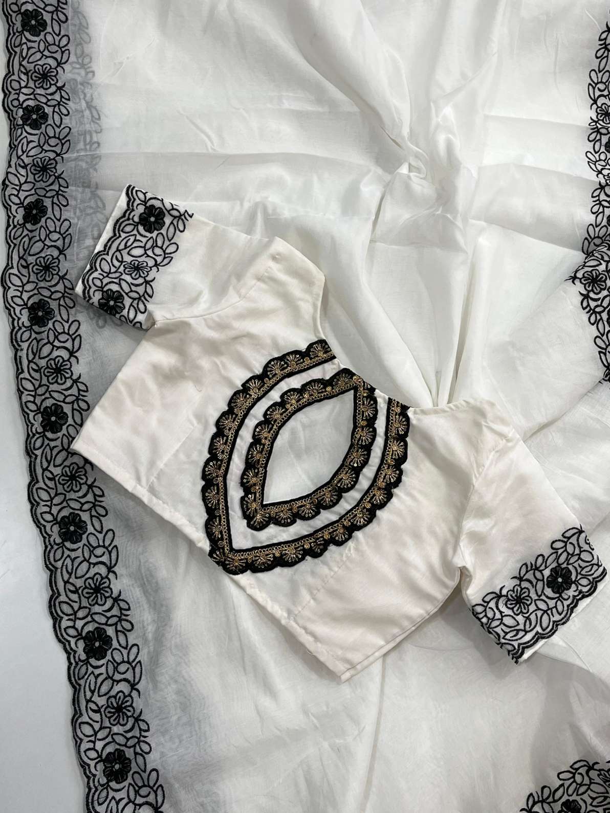 Embroidery Chanderi Cotton Saree