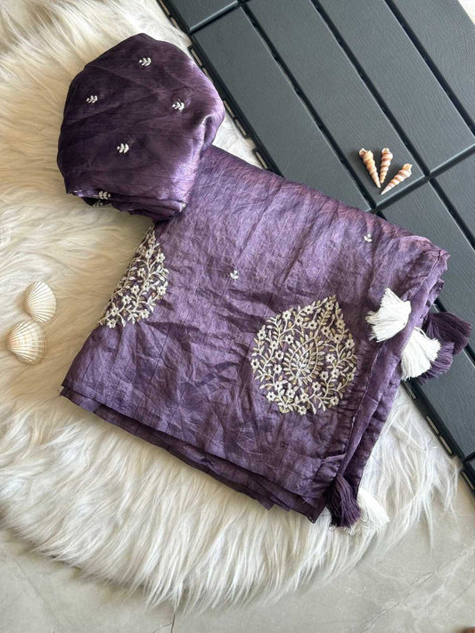 Tussar Jaquard Silk Sarees