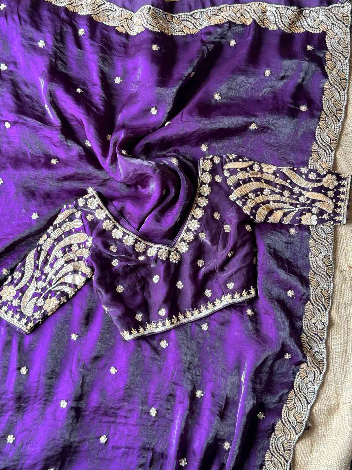 Beeds Space Silk Saree