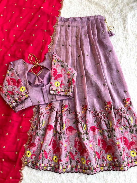 Gold Crush Embroidery Lehengas