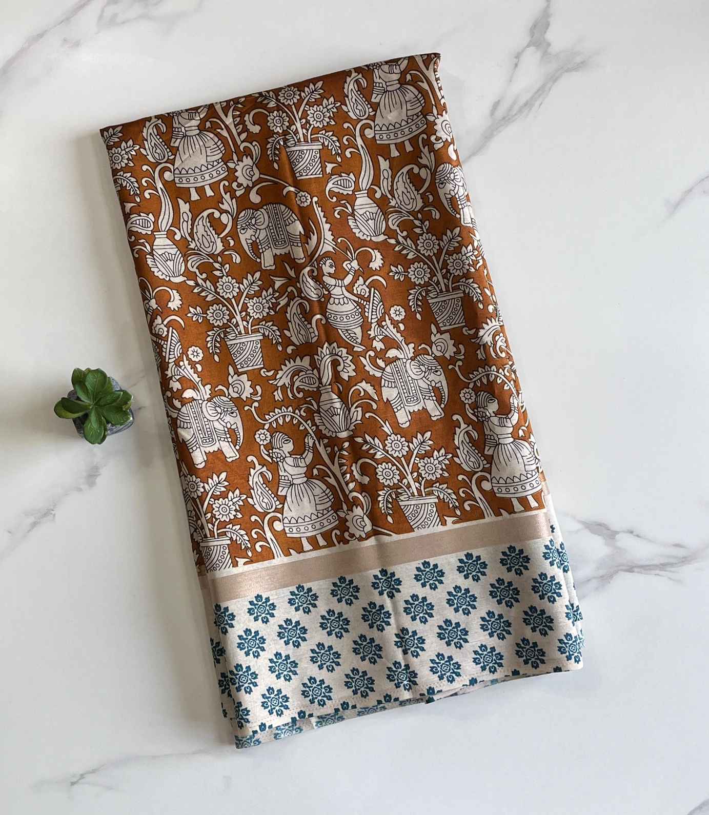Kalamkari Mulmul Cotton Sarees