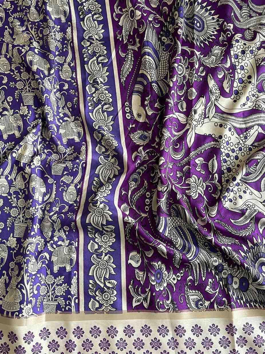 Kalamkari Mulmul Cotton Sarees
