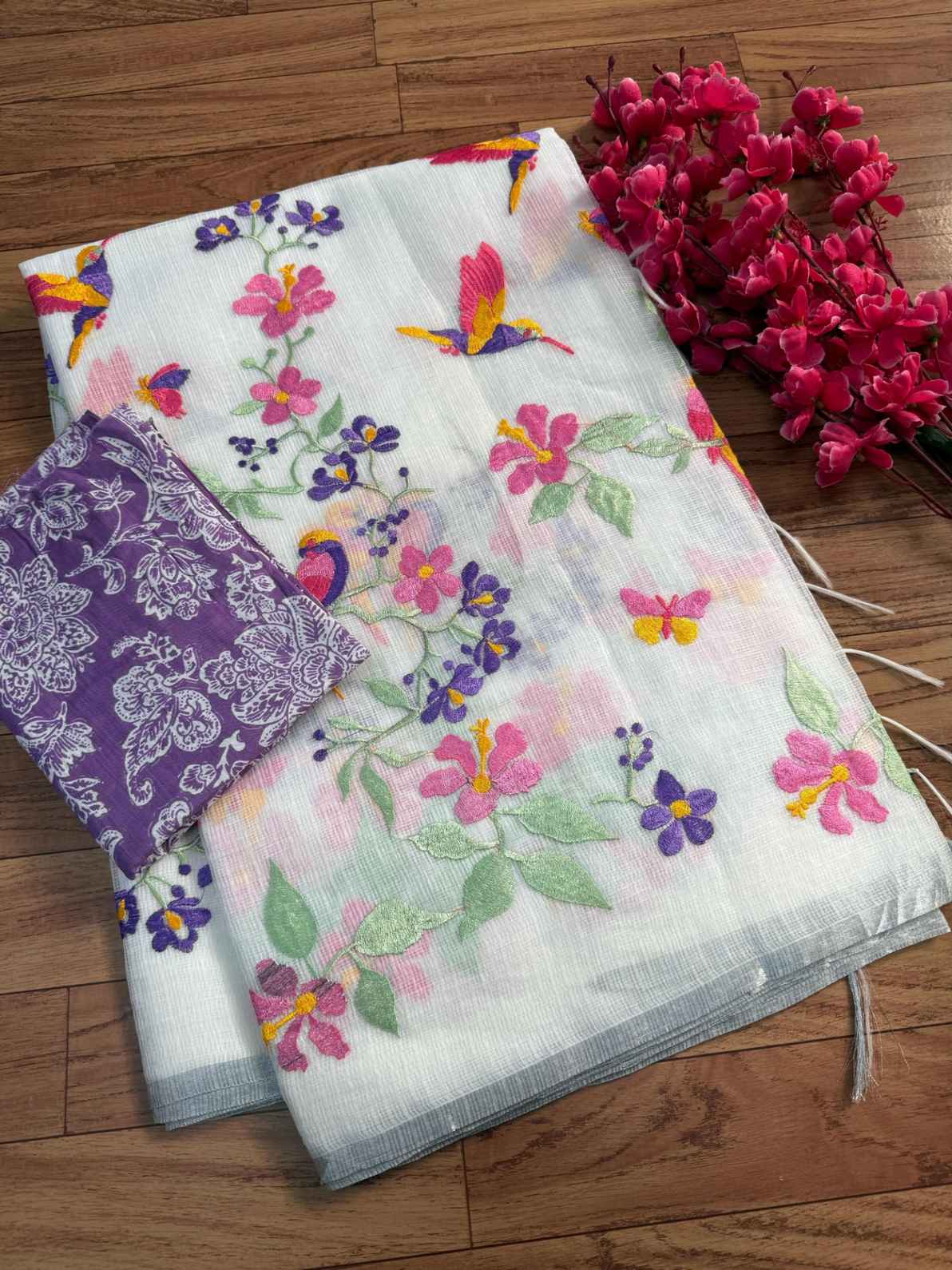Kota Doriya Embroidery Sarees