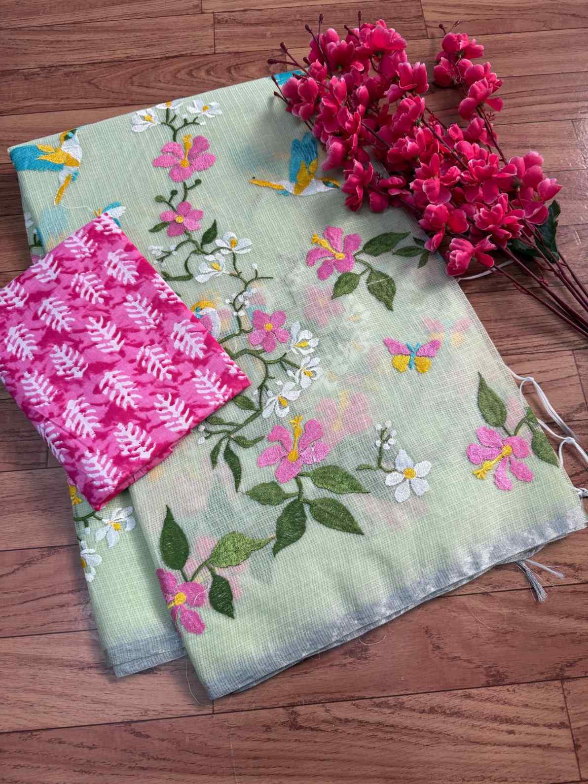 Kota Doriya Embroidery Sarees