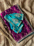 Space Silk Embroidery Saree
