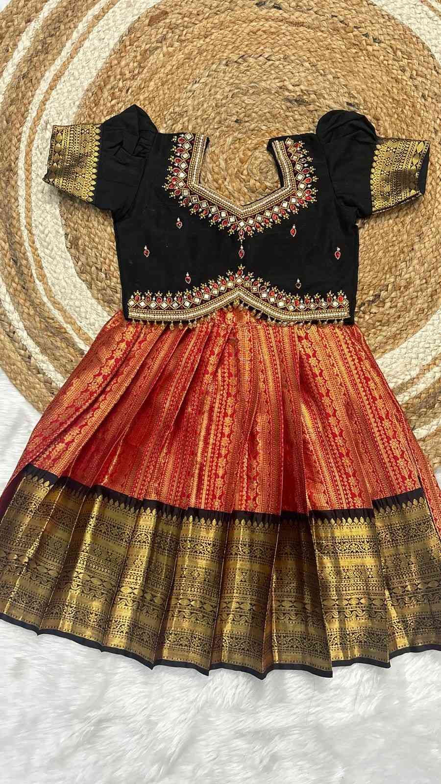 Kid's Semi Kanchi Lehenga