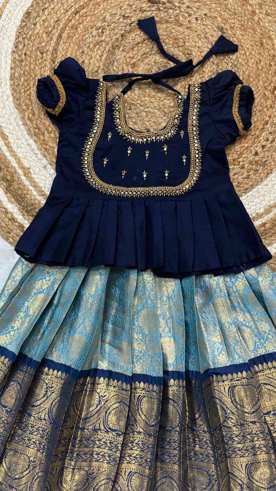 Kid's Semi Kanchi Lehenga