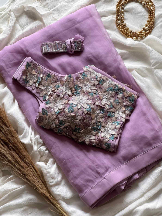 Ready To Wear Crepe Tabi Silk Saree