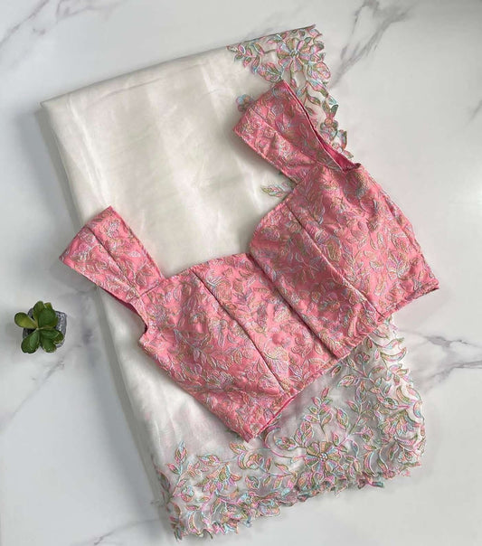 Taby Silk Dhaga Work Saree