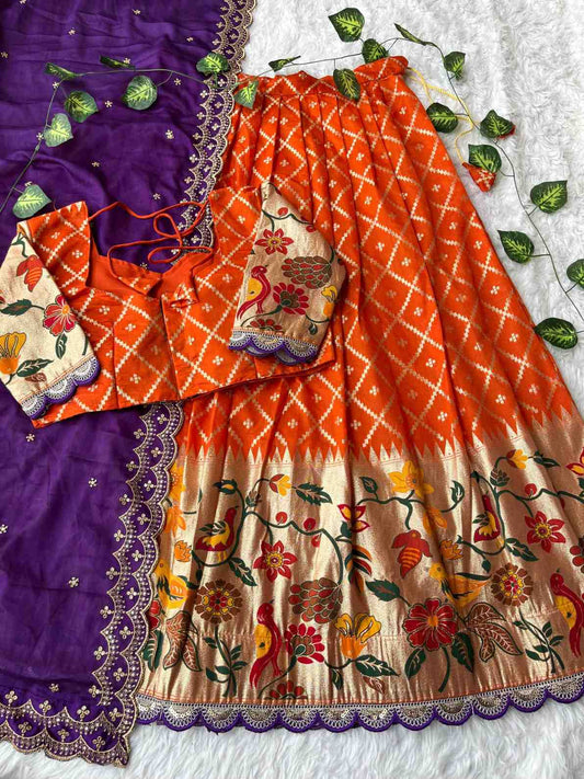 Dola Silk Embroidery Lehenga