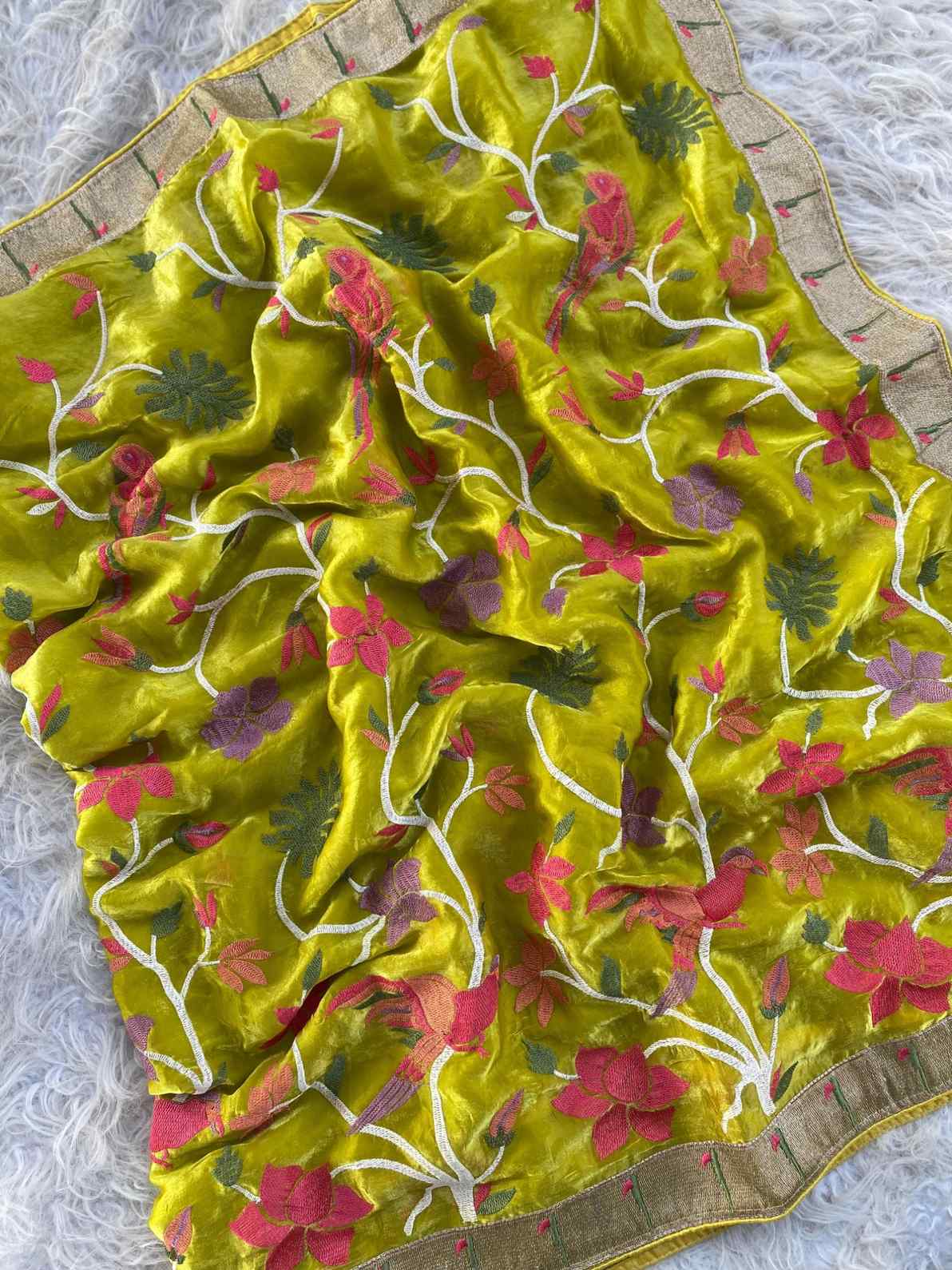 Space Silk Embroidery Sarees