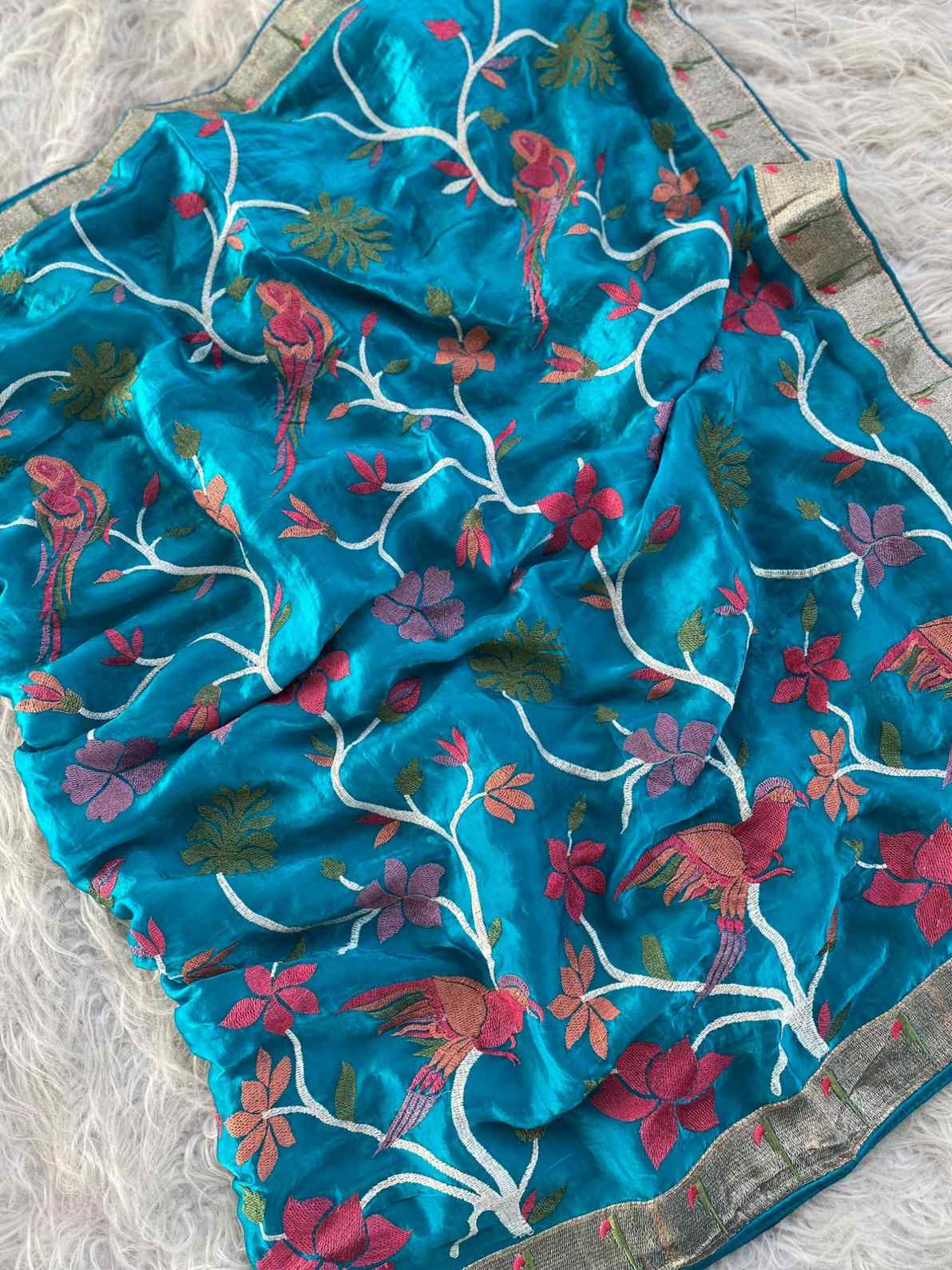 Space Silk Embroidery Sarees