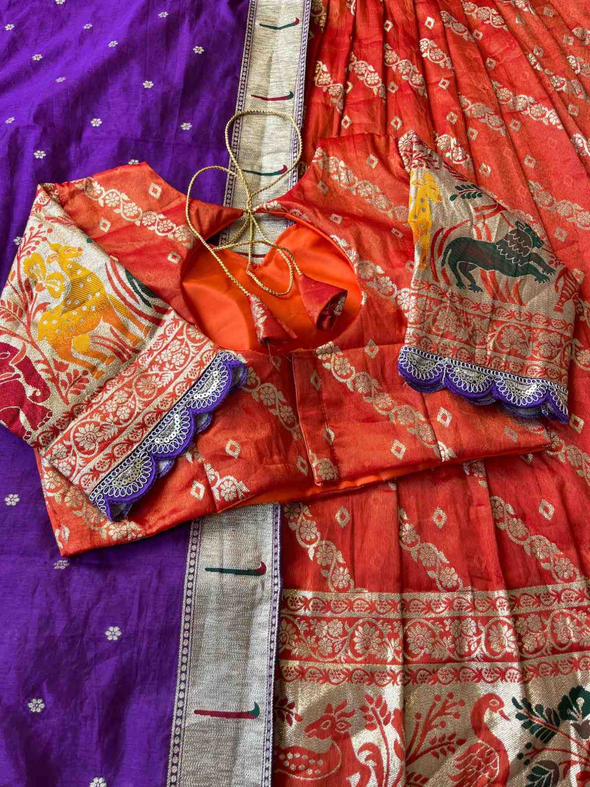 Viscose Tissue Silk Lehengas