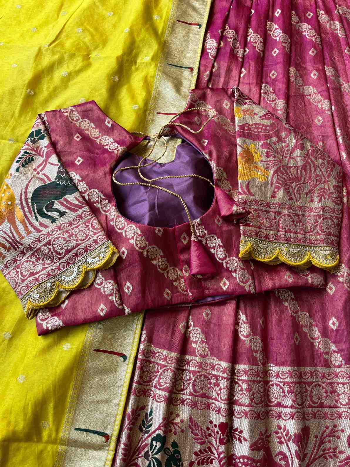 Viscose Tissue Silk Lehengas