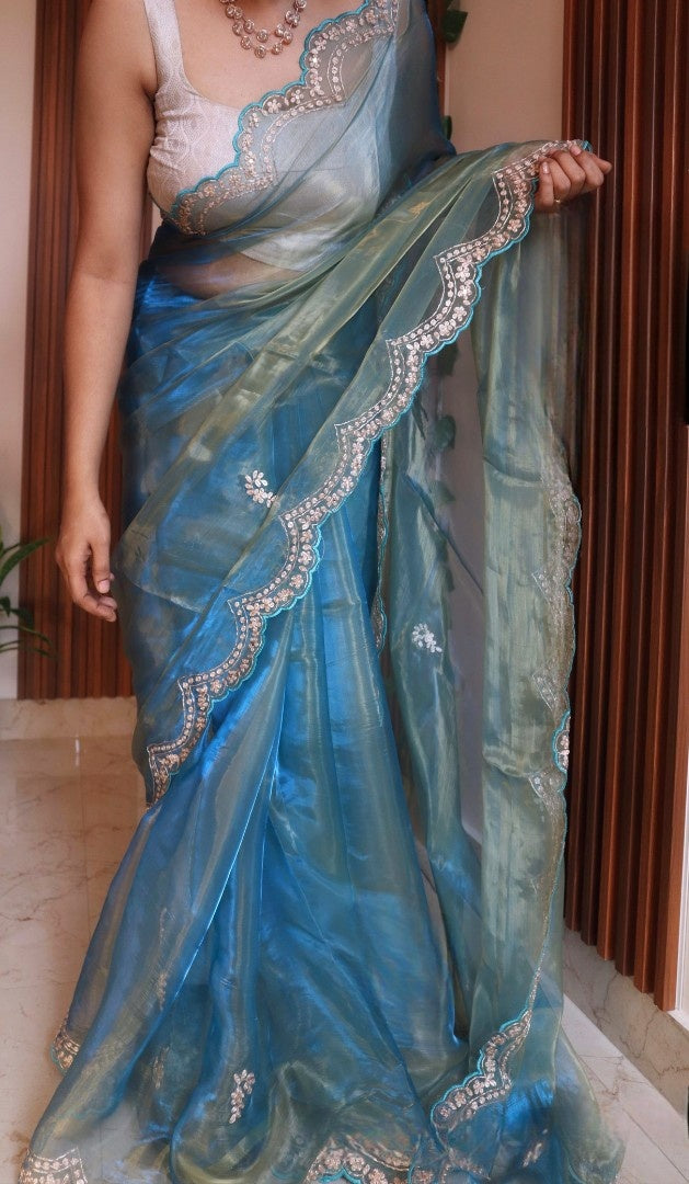 Glass Tissue Silk Sarees
