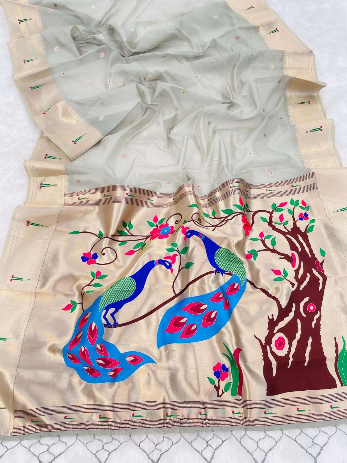 Soft Organza Paithani Sarees
