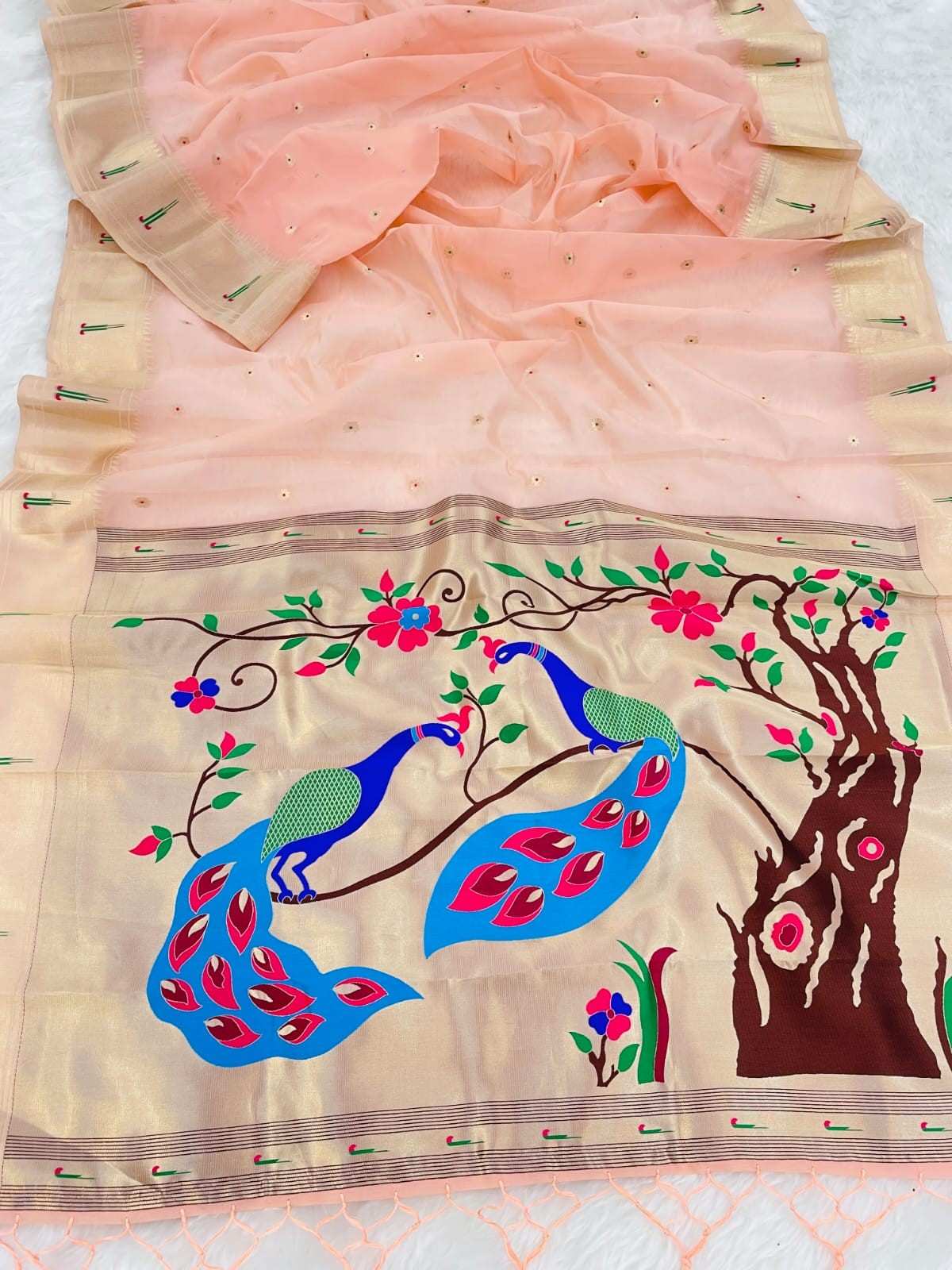 Soft Organza Paithani Sarees