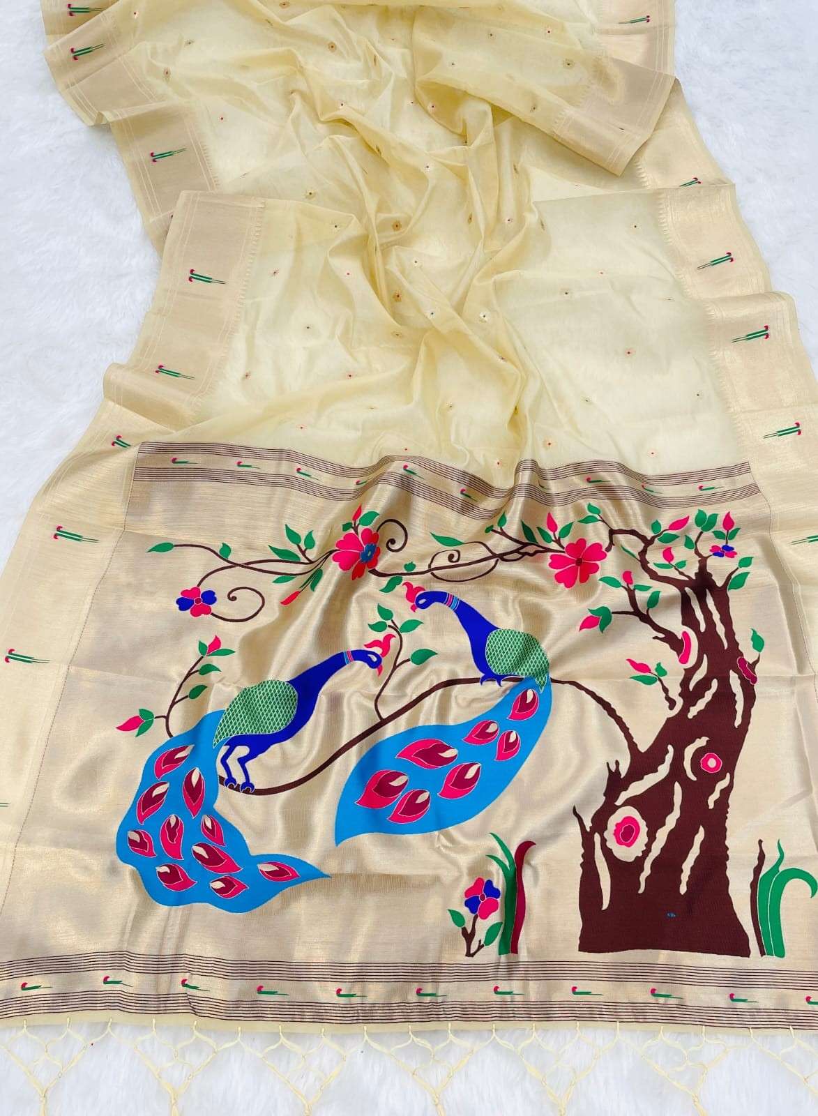 Soft Organza Paithani Sarees