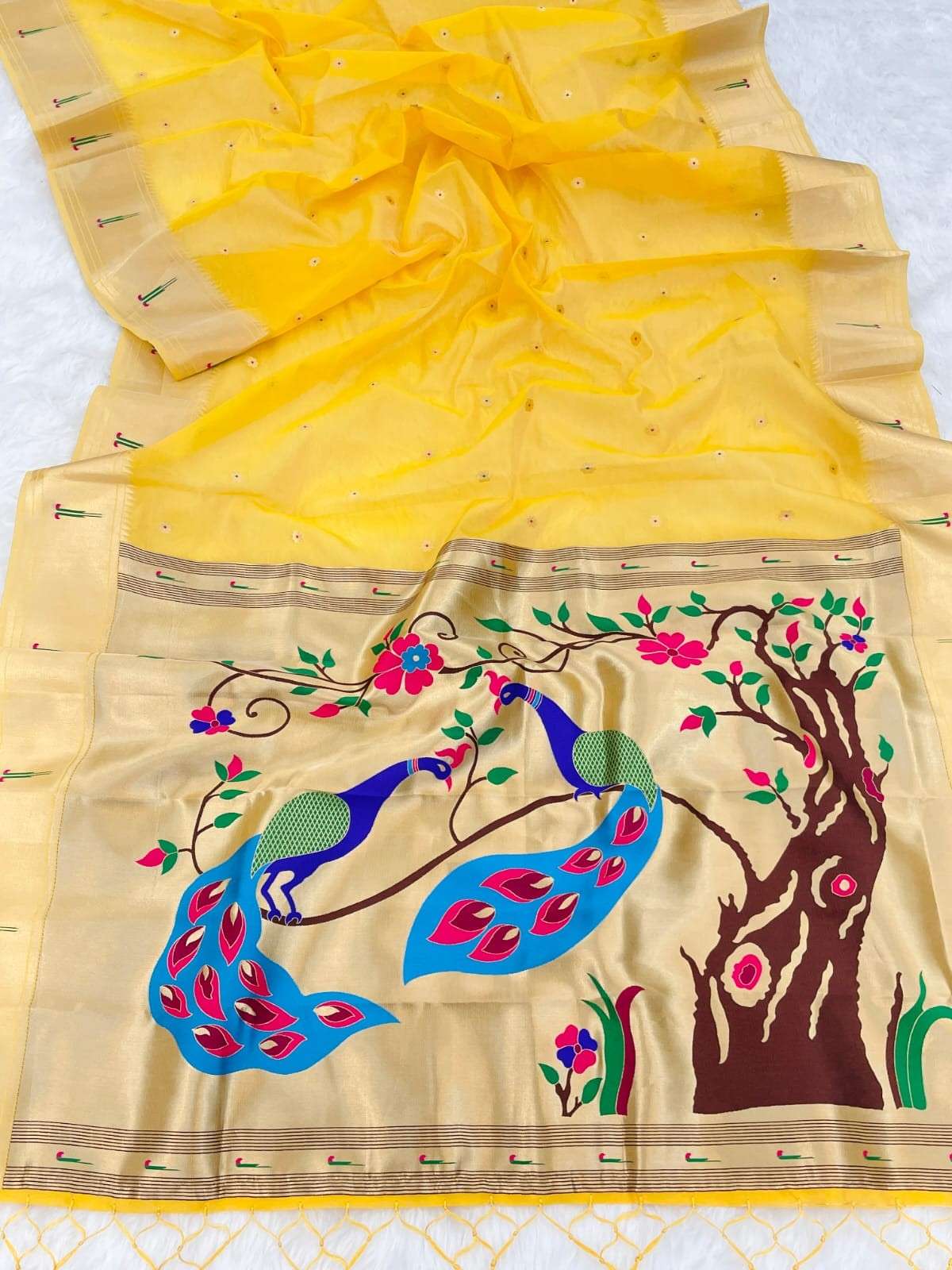Soft Organza Paithani Sarees