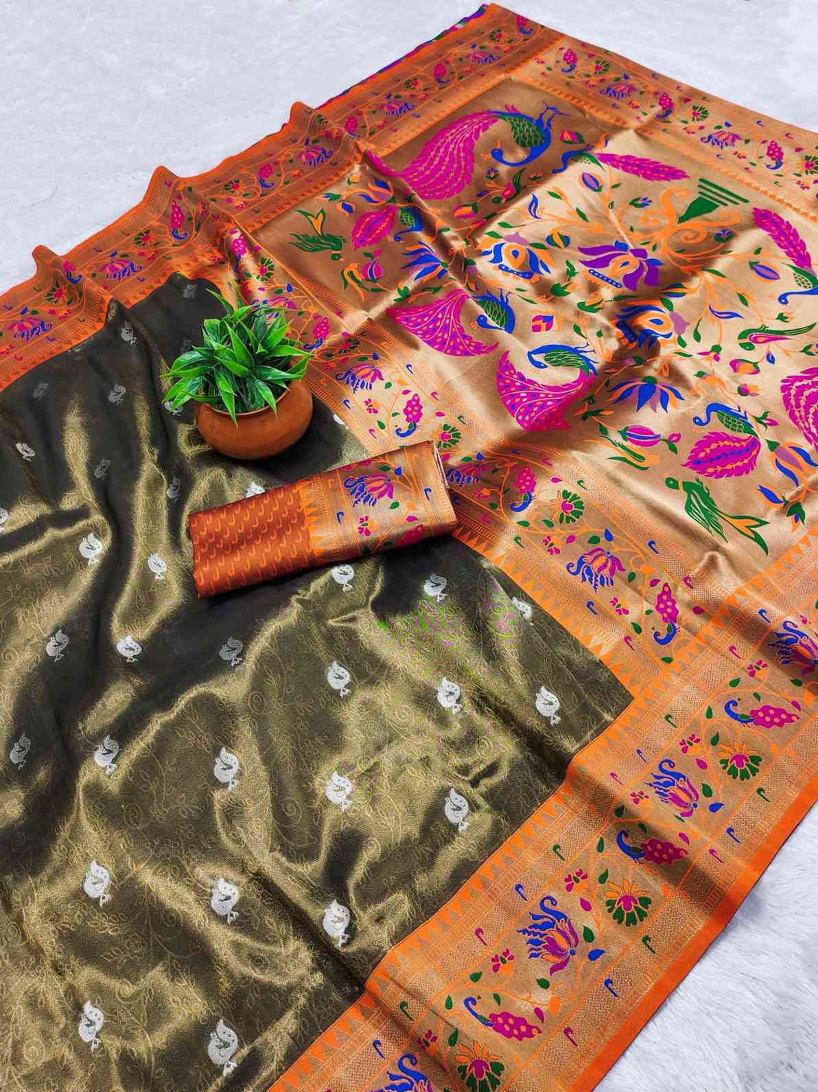 Soft Tissue Banarasi Silk Sarees
