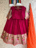 Viscose Dola Silk Lehangas