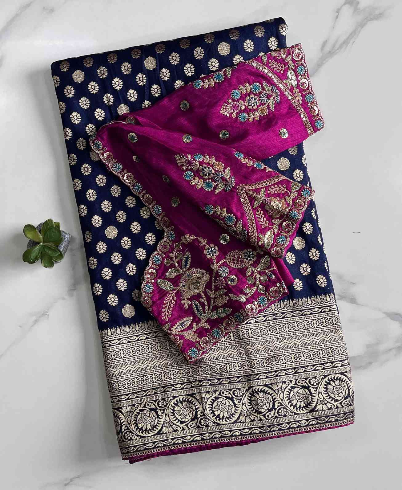 Banarasi Motifs Silk Sarees