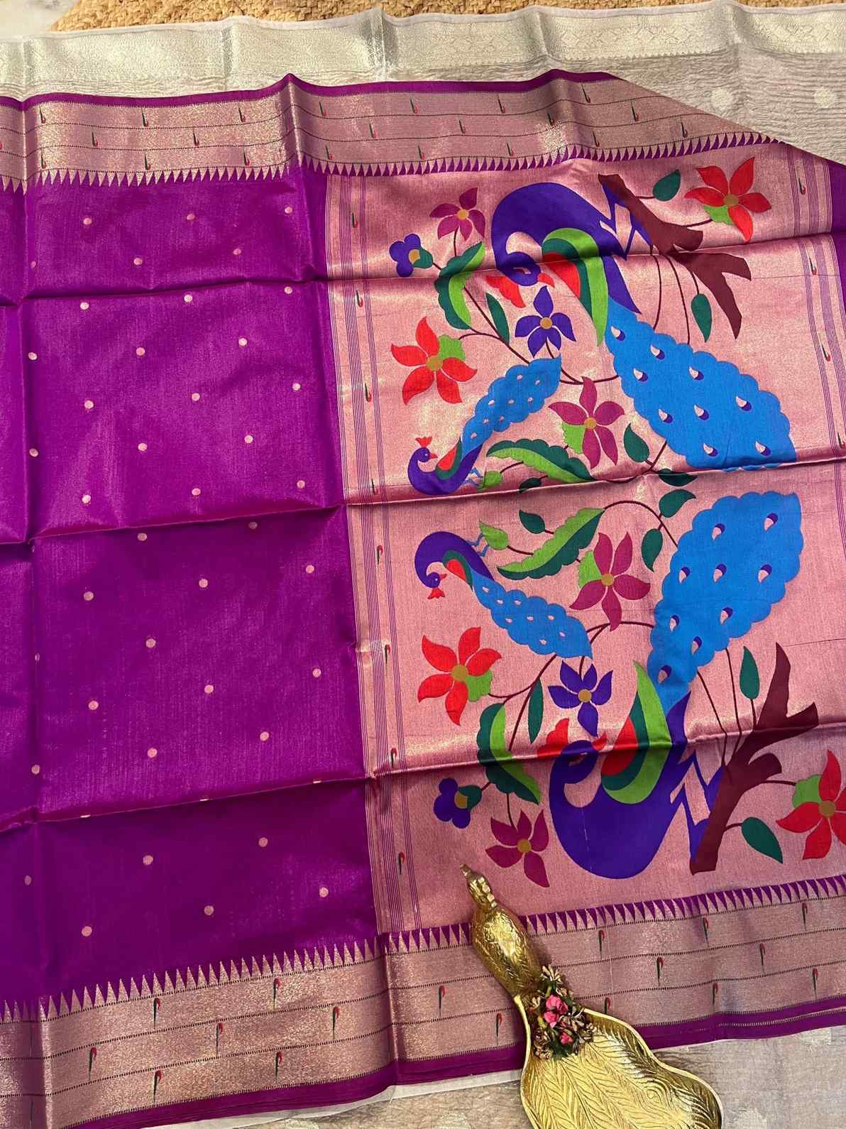 Tussar Silk Paithani Sarees