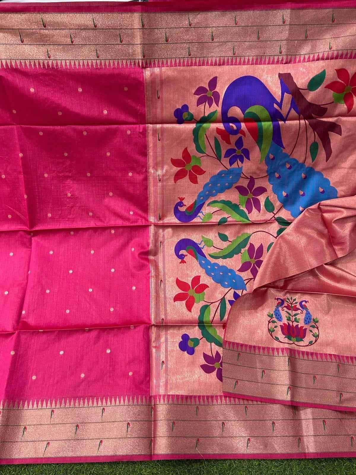 Tussar Silk Paithani Sarees