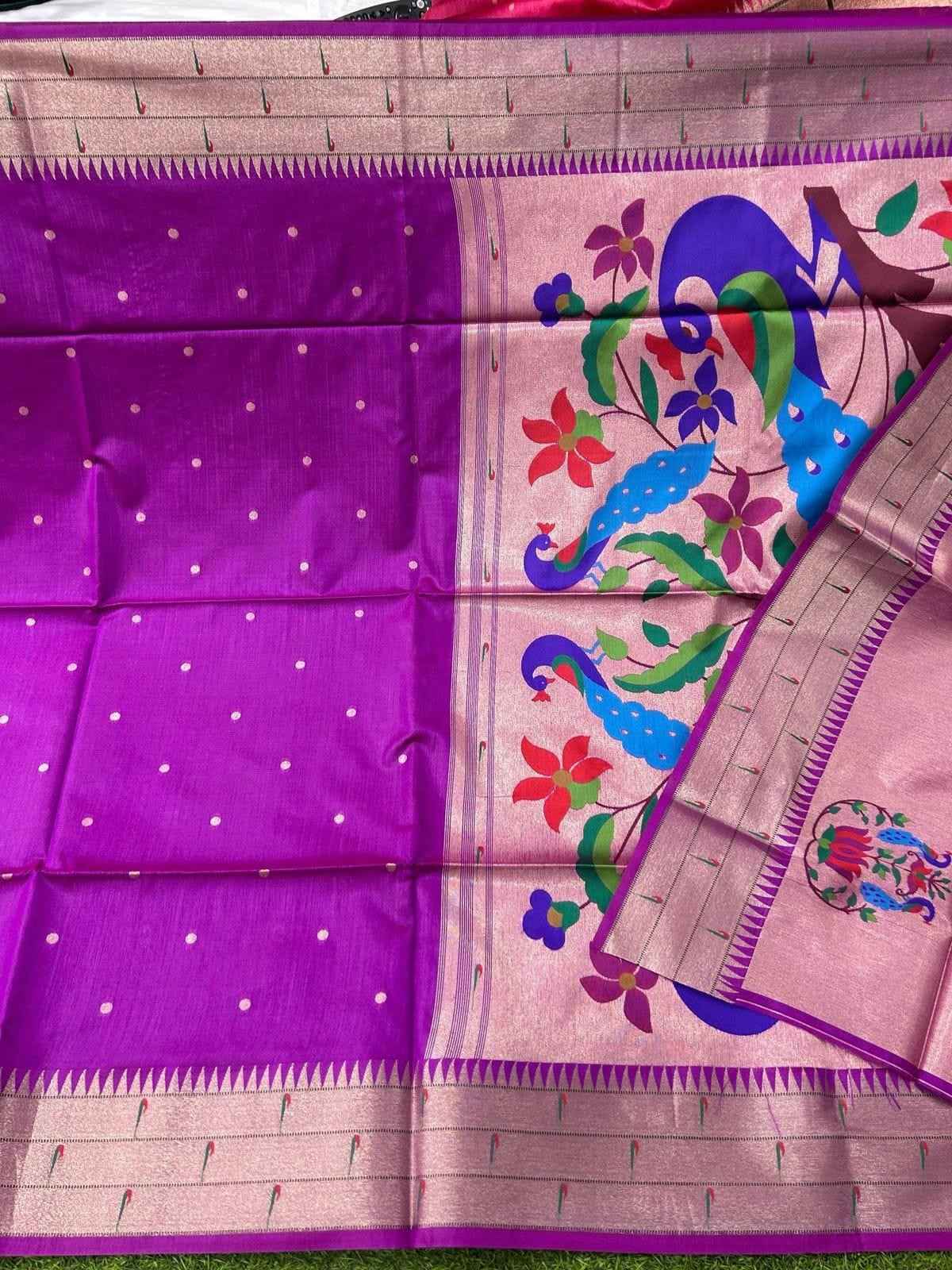 Tussar Silk Paithani Sarees