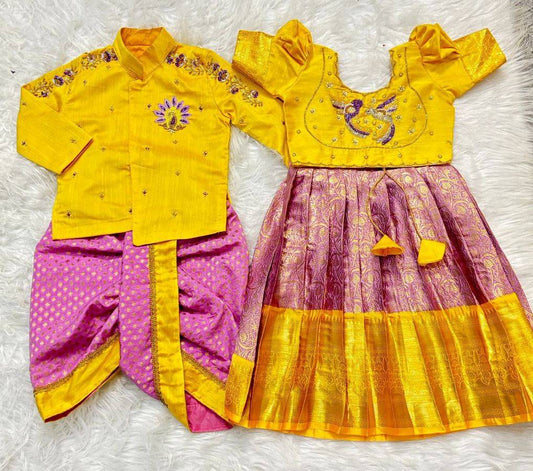 Kid's Semi Kanchi Family Combo