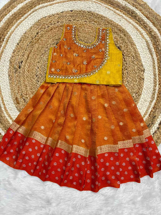 Kid's Crush Tissue Lehenga