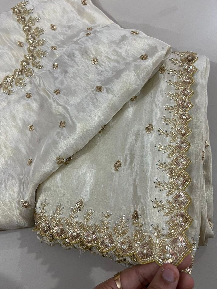 Handwork Tissue Booty Saree