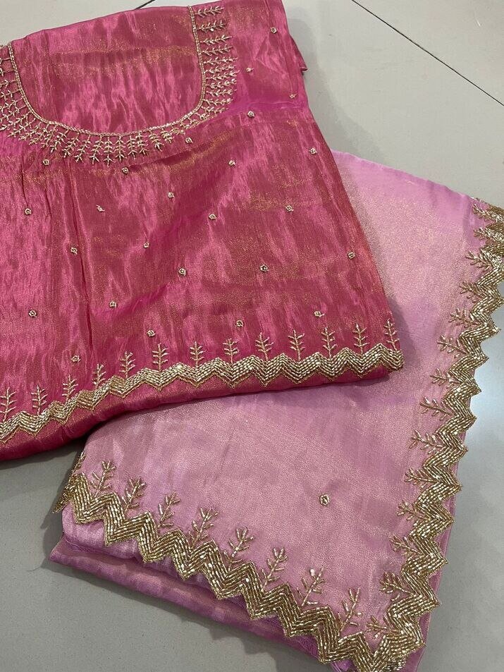 Handwork Tissue Silk Saree
