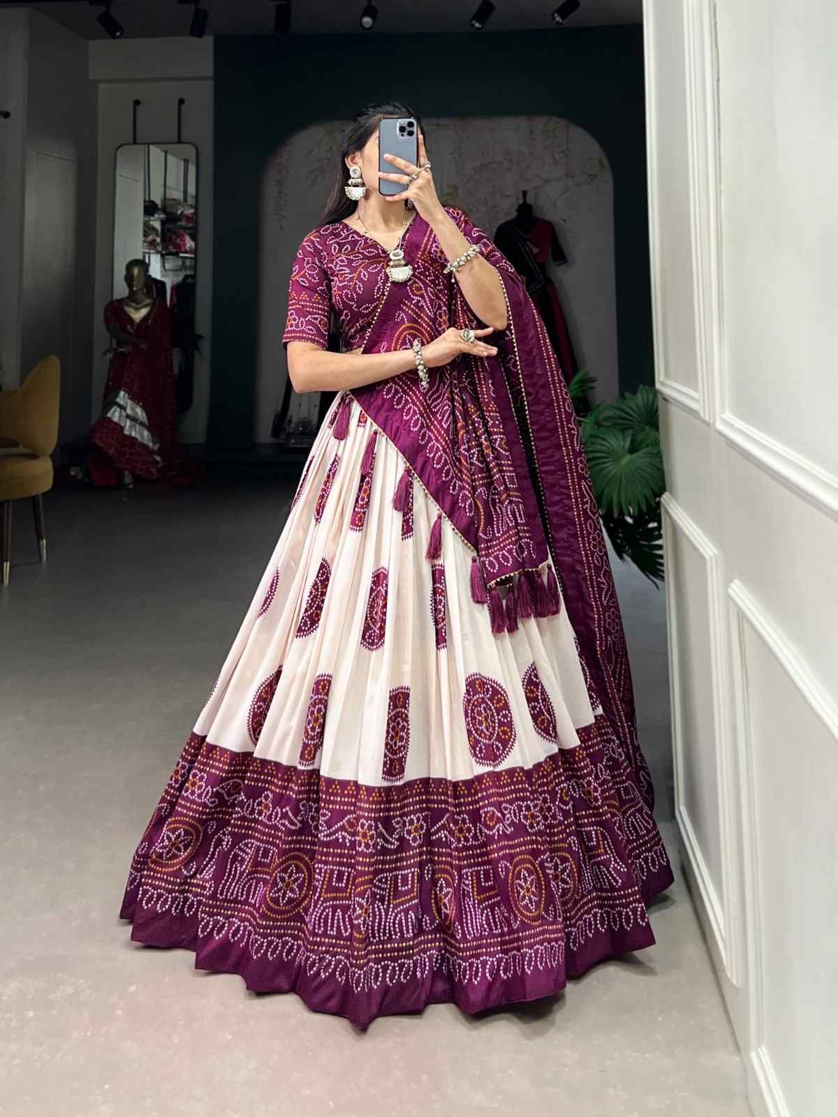 Tussar Silk Lehengas