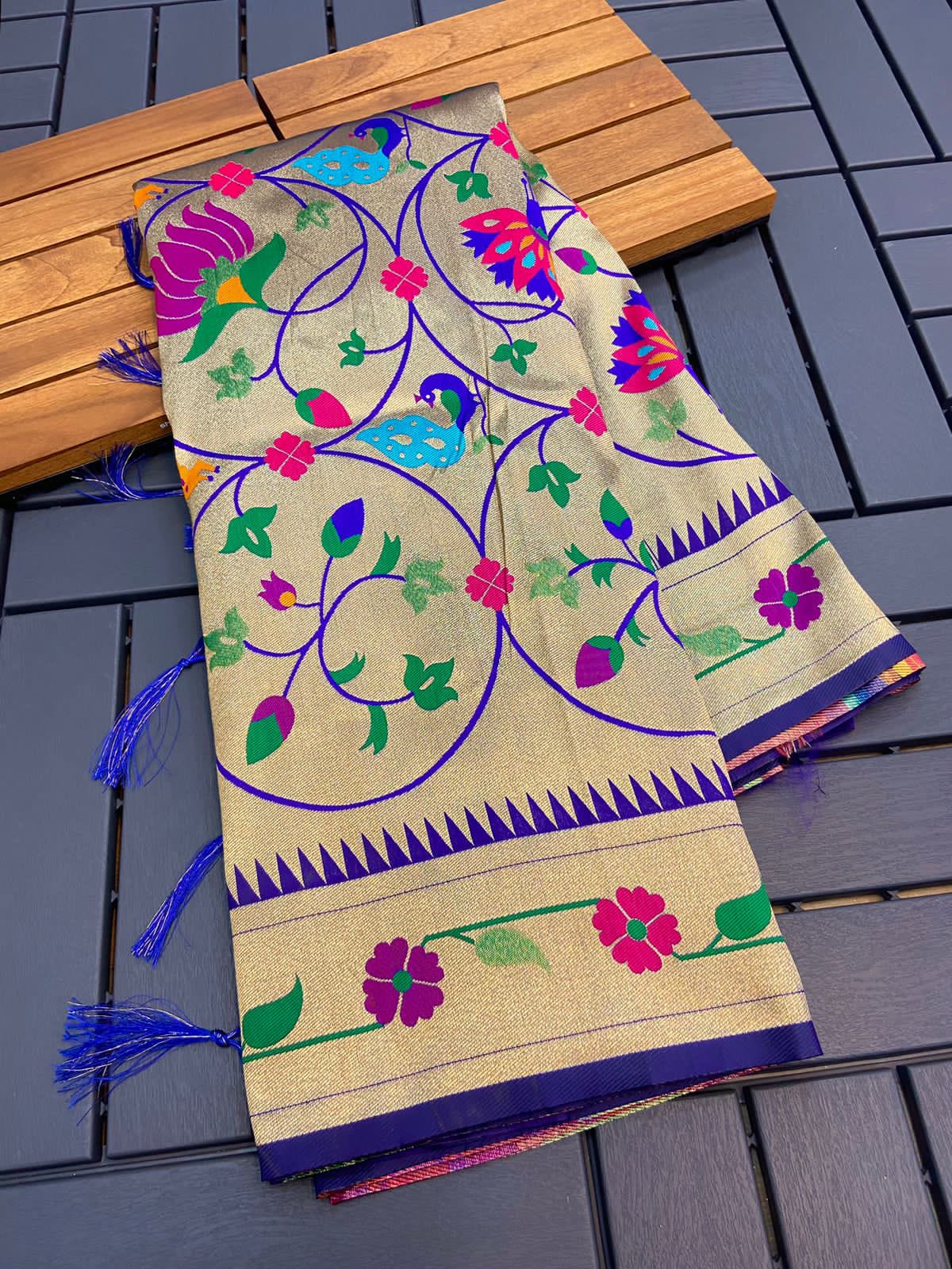 Soft Kanjivaram Paithani Silk Sarees