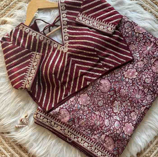 Crepe Silk Kalamkari Sarees