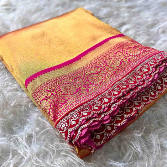Semi kanchi Silk Saree