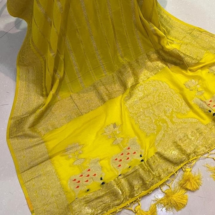 Khadi Georgette Silk Saree