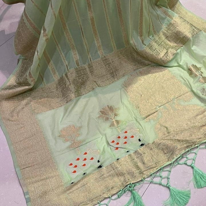 Khadi Georgette Silk Saree