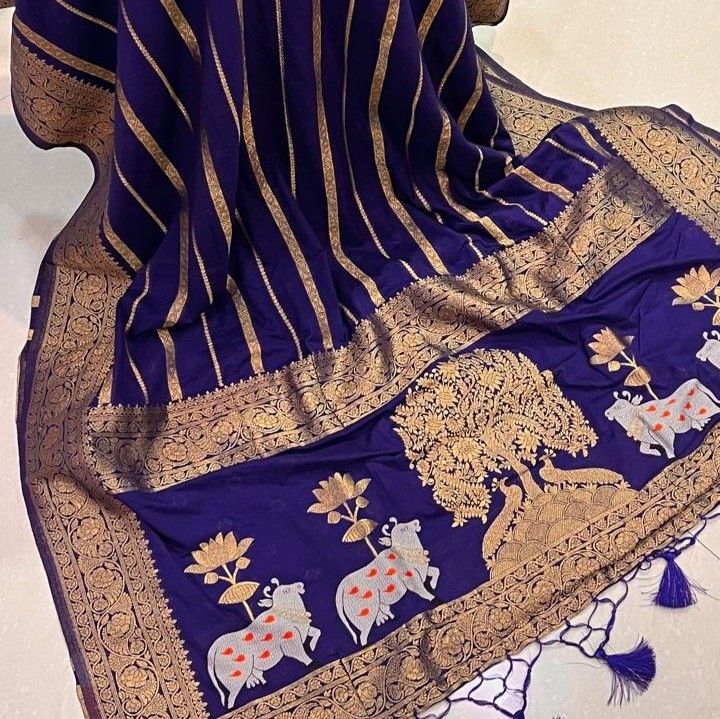 Khadi Georgette Silk Saree