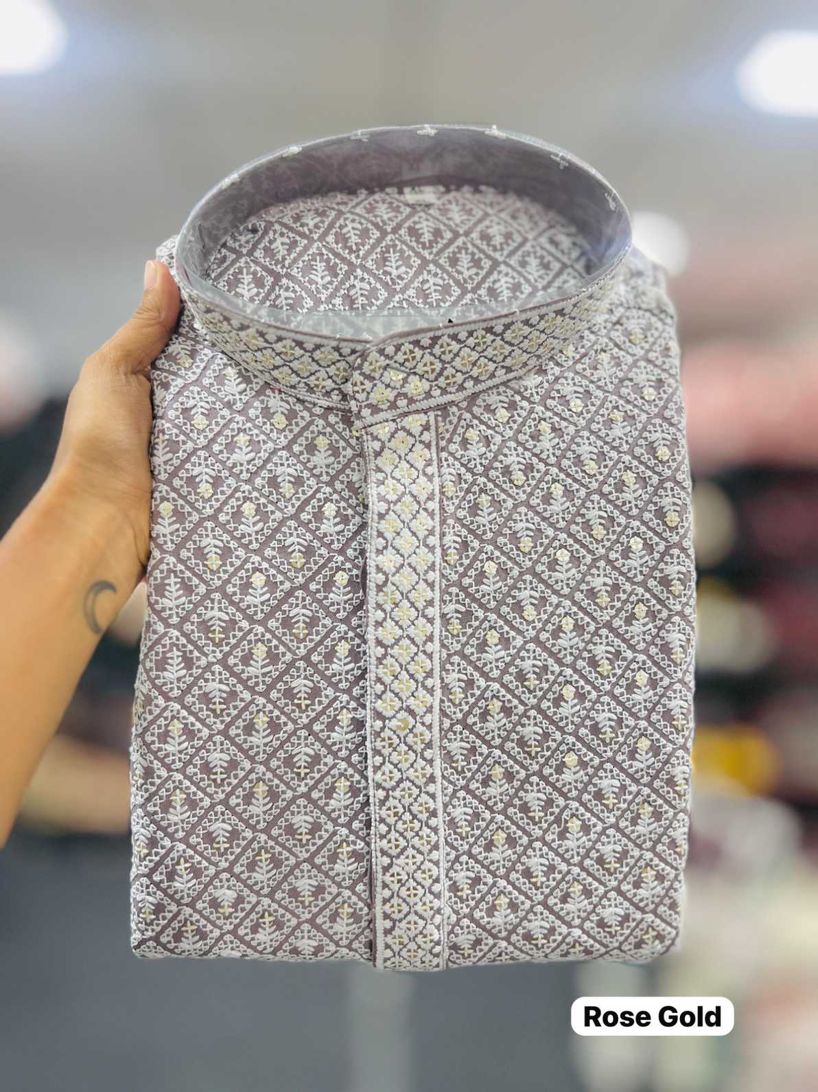 Men's Chickenkari Rayon Kurta Sets