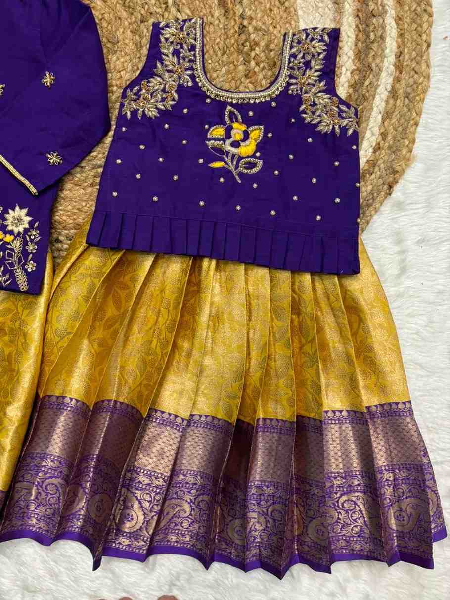 Semi Kanchi family outfit – maggam work – Arhas Couture
